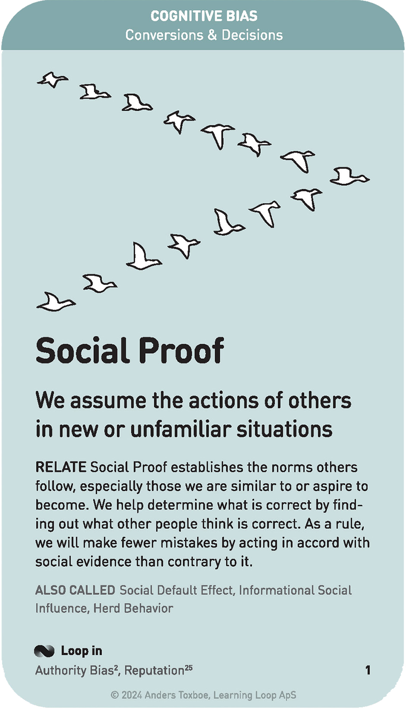 Persuasive Patterns C&D - Social Proof card - front side